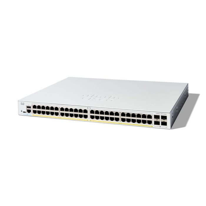 Switch - CISCO - Catalyst 1200 - 48 Ports GE PoE - 4x10G SFP+ - Sécurité Renforcée