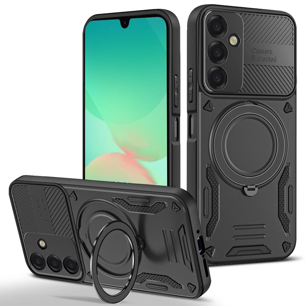 For Samsung Galaxy S26 Magnetic Case Shockproof TPU + PC Phone Back Cover with Kickstand