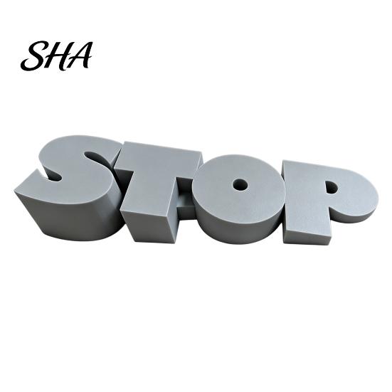 Indoor Door Accessory 3D Printed Stopper for Bottom of Door, STOP Letter Non-Slip Stop Anti Slip Catch Wedge Home Office, Decorative Heavy Duty