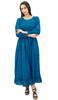 Bimba Women's Cotton Smocked Waist Long Casual Maxi Dress