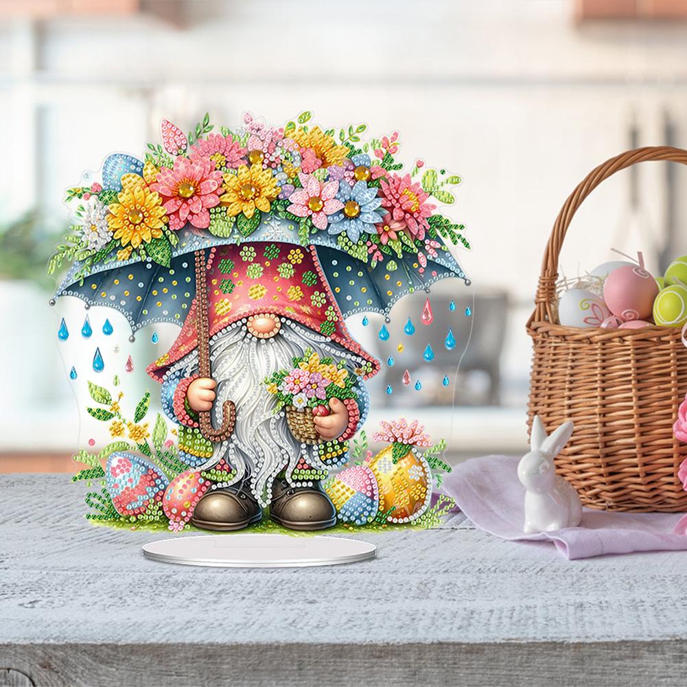 Acrylic Special Shape Easter Rabbit 5D DIY Diamond Art Tabletop Decorations Diamond Painting Desktop Decors for Adults Beginner