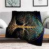 "Yin-Yang Tree of Life Wall Art Decor"Blanket Flannel Throw Blanket for Sofa, Bed, Travel, Camping, Office, Couch, Chair, And Bed Gift for C