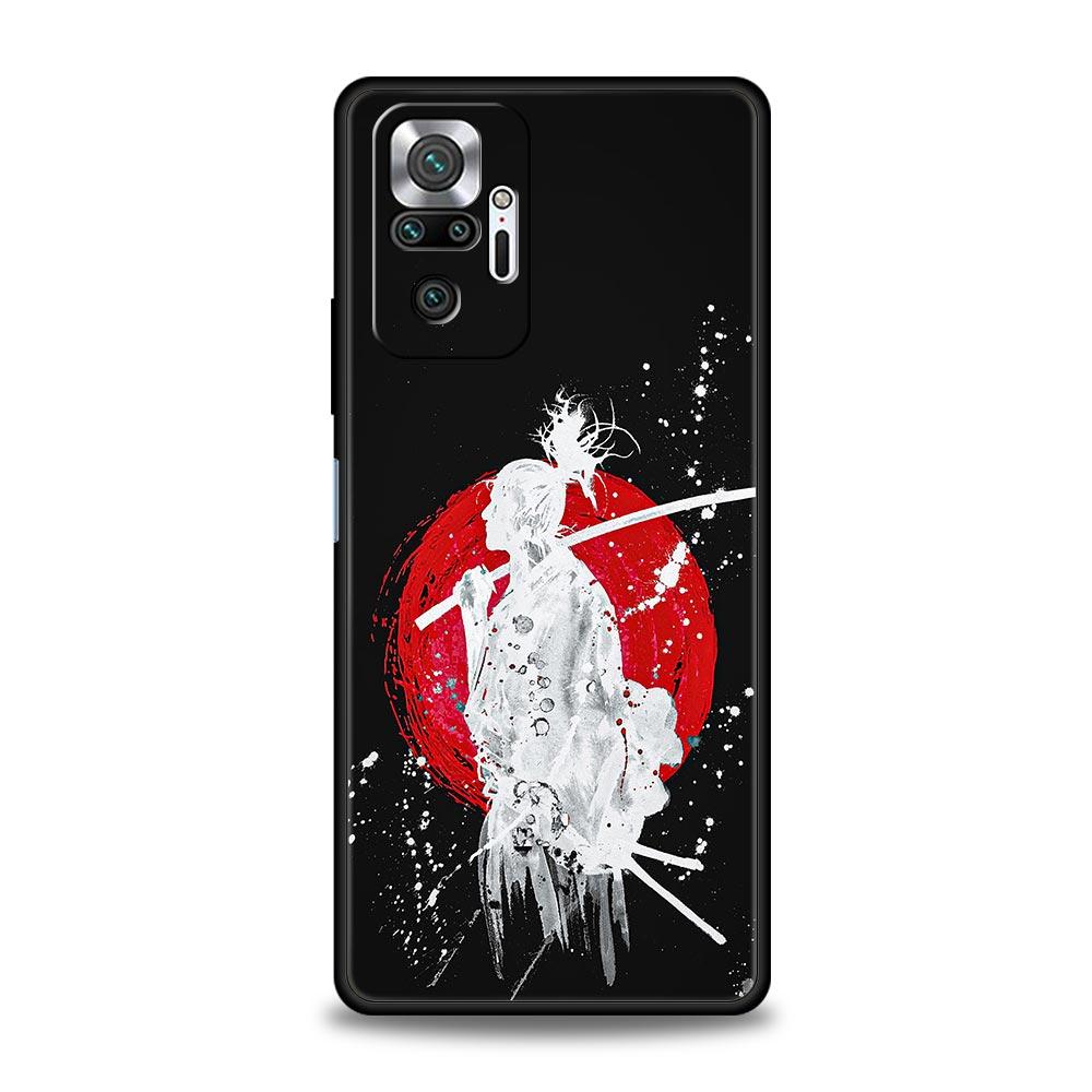 Японский чехол Redsun Samurai Bushido для телефона Xiaomi Redmi Note 12 10C 10 11 9 8 Pro Plus 9S 7 8T 9T 9A 8A 9C K50 K40 игровой чехол