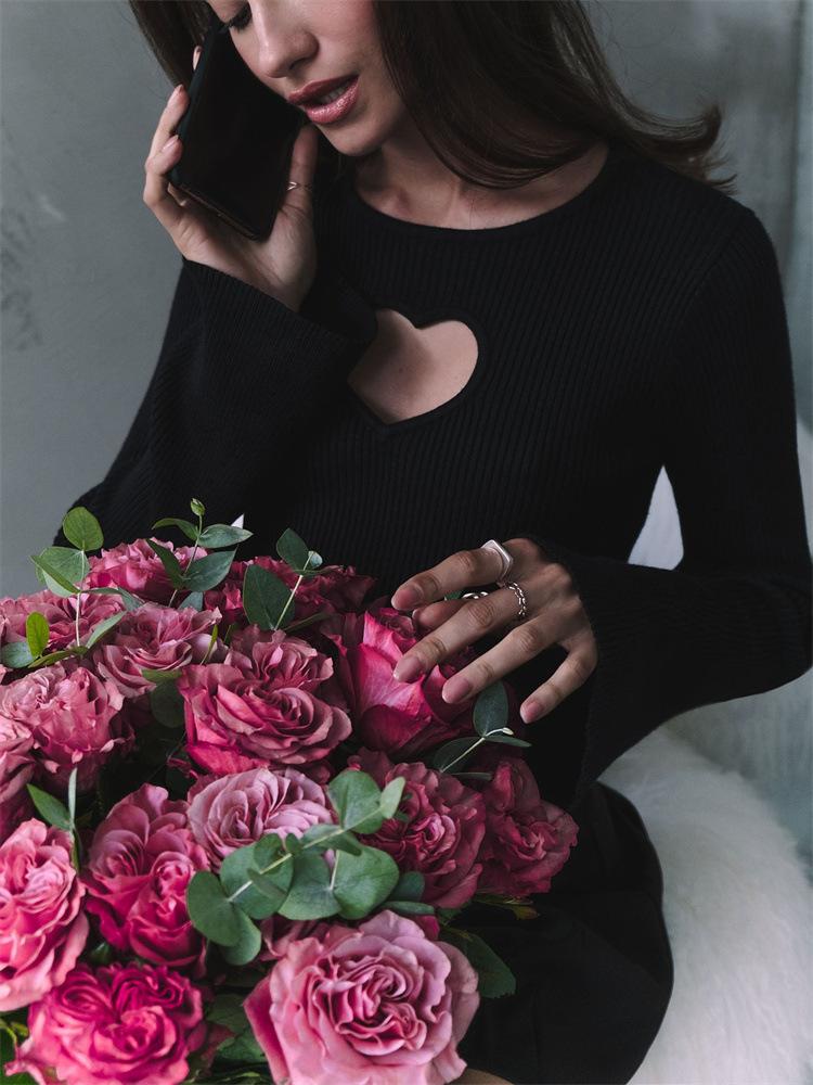 Трикотажные топы с вырезом в рубчик для женщин, осенние, элегантные, с расклешенными рукавами, сексуальные, облегающие, базовые, пуловеры, уличная одежда