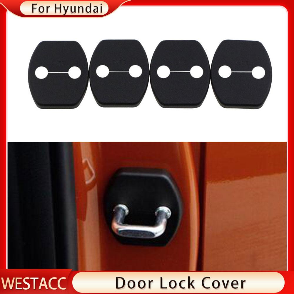 4 шт./компл. ABS автомобильный дверной замок защитная наклейка для Hyundai Tucson Sonata Creta Ix25 Kona Solaris 2016-