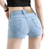Джинсовые Летние Сексуальные Горячие Большого Размера Джинсовые Брюки Светлые Женские Шорты, Джинсы, Брюки, (4XL, Синий)