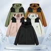 Jacket Outdoor Couple Color Matching Removable Cap Waterproof Windproof Jacket Youth Mountaineering Jacket