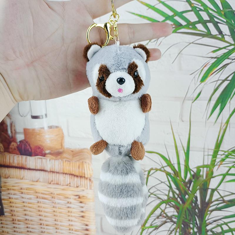 Милый енот плюшевая подвеска игрушка кукла брелок рюкзак брелки аксессуары подарок