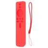 Silicone Protective Cover for Xiaomi TV Stick 4K Anti Slip Remote Control Case with Lanyard Red