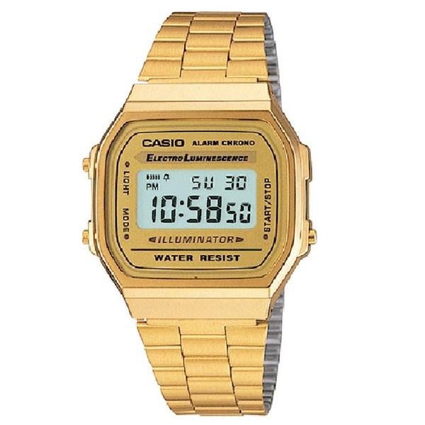 Casio Genuine A-168WG-9W Vintage Electronic Wristwatch Men Women Fashion Metal Suit