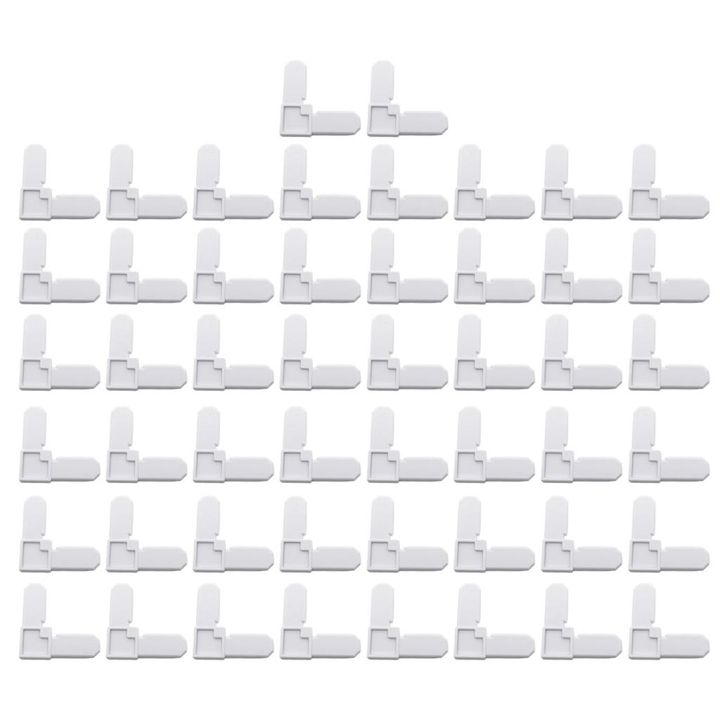 20/50Pcs Square Cut Corner Fastener Tool-Free L Type Window Screen Bracket Screens Frame Key for Sliding /Casement Windows