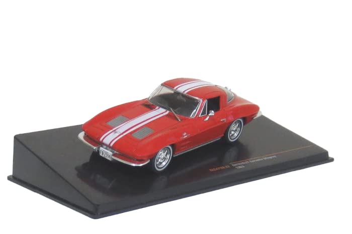 Ixo 1/43 Chevrolet Corvette Stingray C2 1963 Красный/Белый Готовая модель
