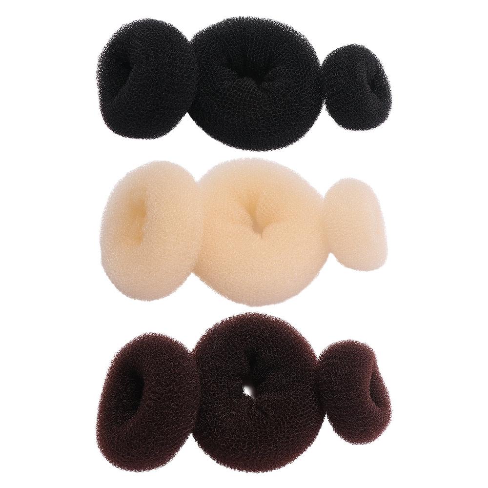 3Colors Hair Bun Maker Foam Sponge Easy Big Ring Hair Bun Donut Girls Women