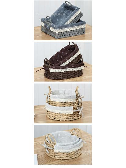 Плетеная корзина ручной работы для пультов и аксессуаров