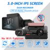 New Dual Lens Dash Cam for Cars Black Box HD 1080P Car Video Recorder with WIFI Night Vision G-sensor Loop Recording Dvr Car Camera