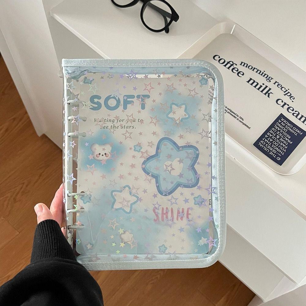 A5 Binder Photo Album Cover PVC Korea Style Photo Collect Book Cover Cute Beautiful Card Binder Pack Photo Card Collection