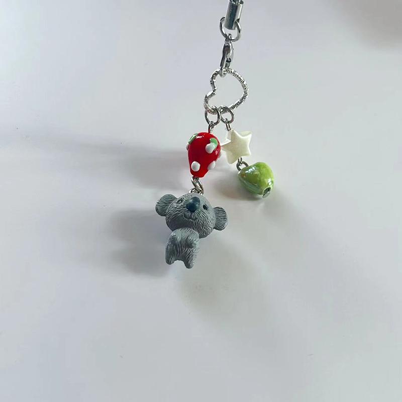 Брелок из смолы с милыми животными из мультфильмов, коала, медведь, кошка, телефон, кулон, чехол для наушников, подвески, рюкзак, сумка, украшение, автомобильный брелок
