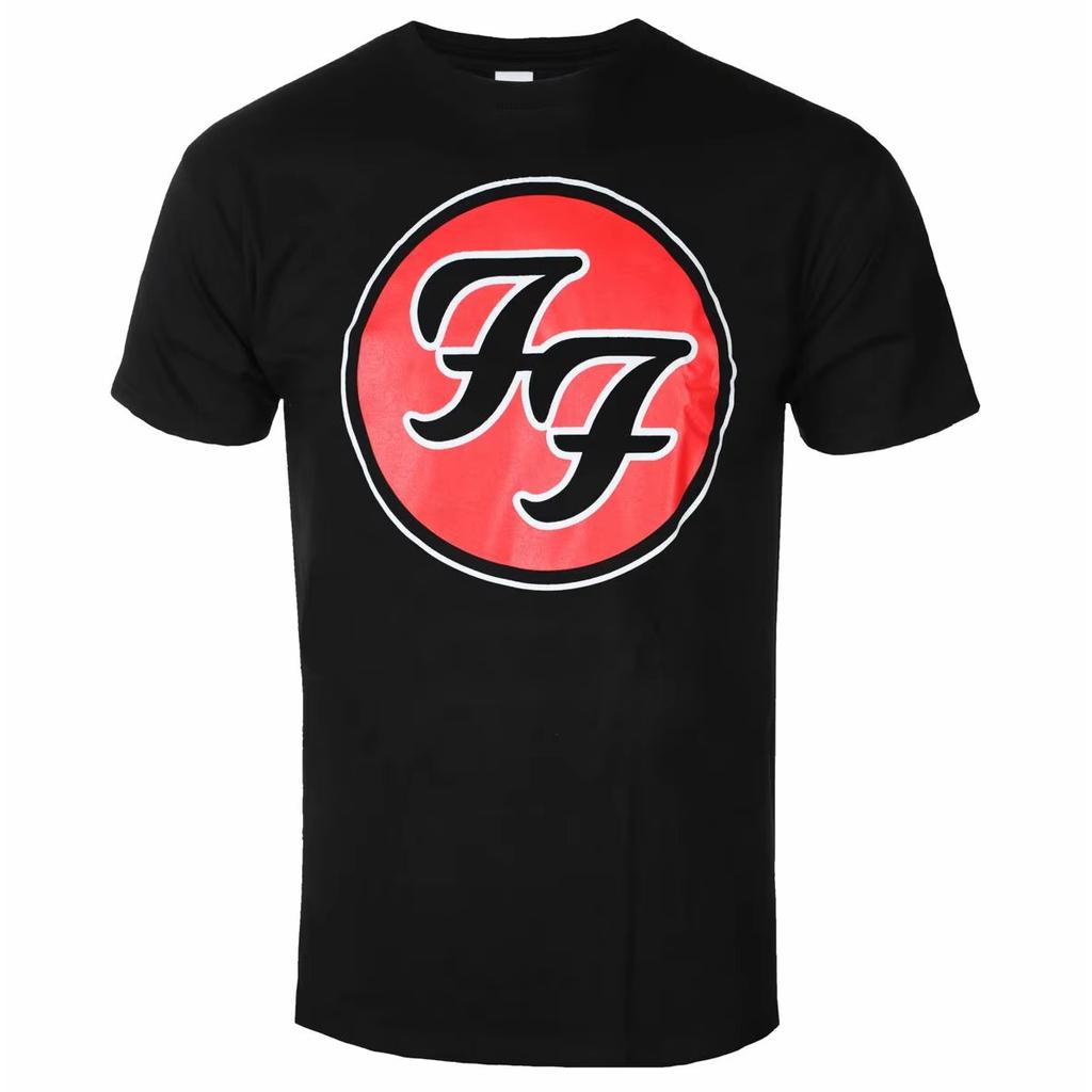 Горячая Распродажа Футболка с Графическим Принтом Группы Foo Fighters Мужская Женская С Коротким Рукавом Уличная Мода Харадзюку Хлопок Летняя Новая Футболка Свободная Повседневная Большемерный Топ