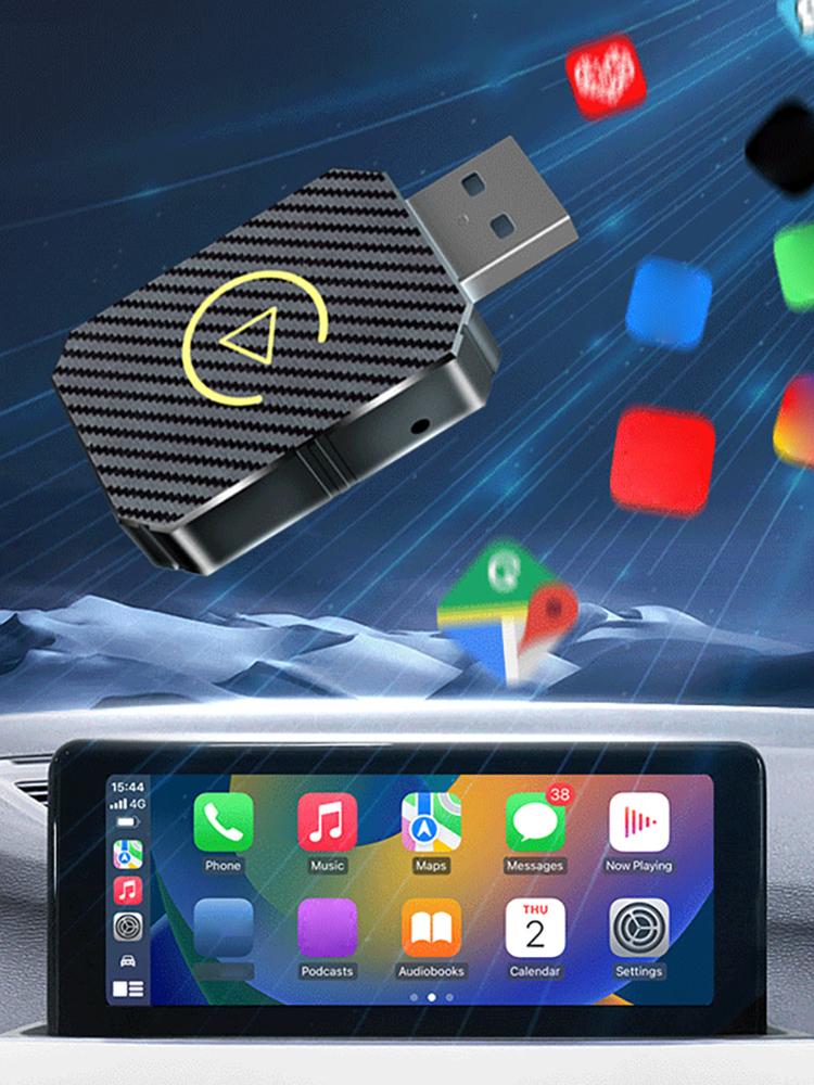Беспроводной адаптер CarPlay Android Auto USB Автомобильный донгл Plug&Play Умный AI Бокс BT WiFi для проводного CarPlay/Andriod Auto автомобилей