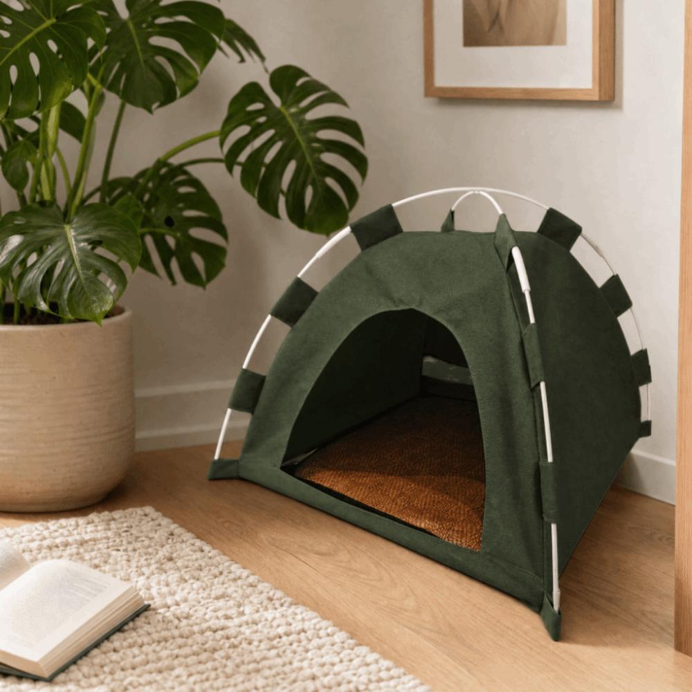 Foldable Dog House Detachable Cooling Dog Cave Cat Bed Portable Pet Tent  Camping Use