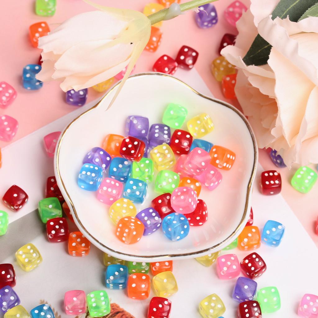 Высокое качество DIY кости бусины браслет для изготовления ювелирных изделий аксессуары бусины-разделители ожерелье 100 шт. акрил 8 мм квадратной формы