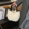 Нишевая высококлассная маленькая сумка женская 2025 новая осенне-зимняя плюшевая сумка модная простая сумочка