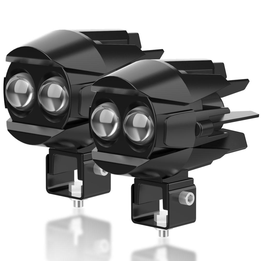 1 шт./2 шт. двухцветный светодиодный прожектор, вспомогательная мотоциклетная фара, противотуманная фара 6000K 3500K белый+желтый, внедорожный свет для вождения, рабочие фары для грузовика, автомобиля