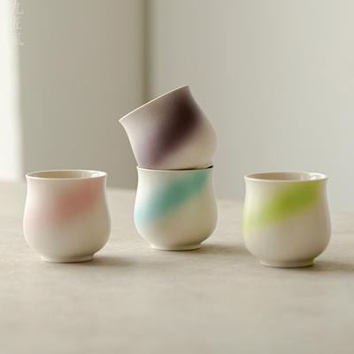Чашка для кофе латте, чашки для дегустации кофе ручной работы, набор китайской чайной посуды для кунг-фу, дегустационные чашки, градиентные чайные чашки, кофейная посуда, посуда для напитков