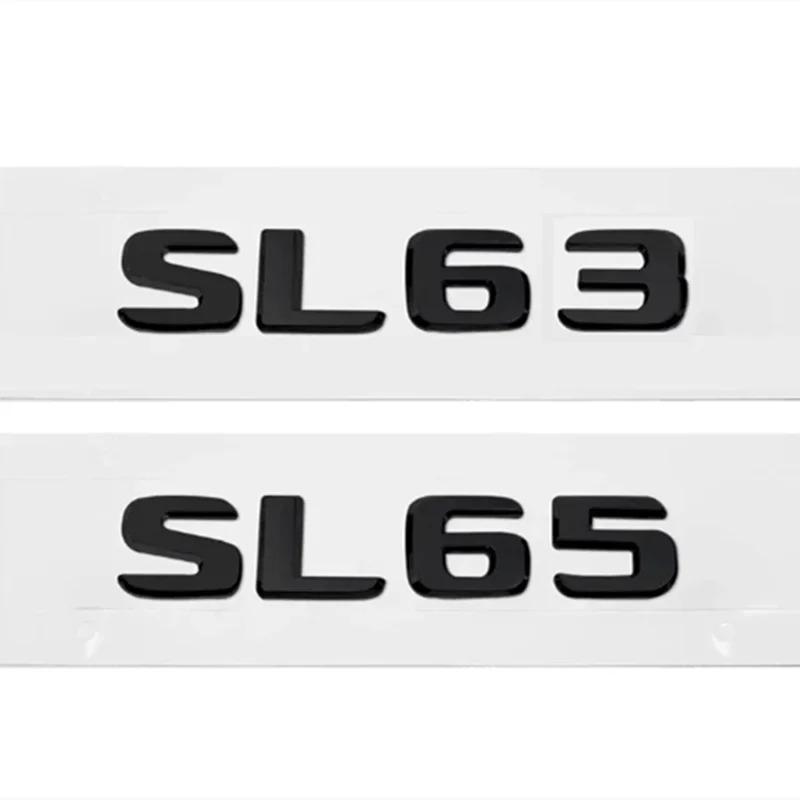 Car Tail Box Stickers Badge for Mercedes Benz SL63 SL65 SL300 SL320 SL350 SL500 SL550 SL600 ABS Rear Trunk Decal Emblem PQ7