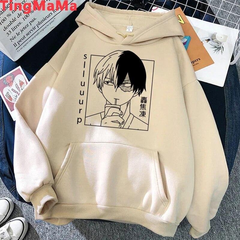 Толстовки My Hero Academia Shoto Todoroki унисекс y2k с эстетическим принтом, корейский пуловер унисекс 2021, толстовка унисекс 2021