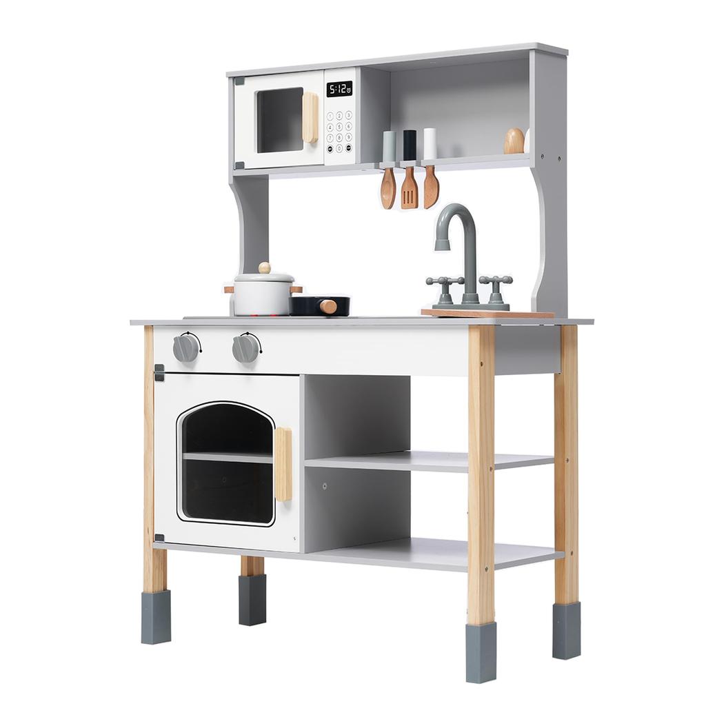 OSJ Play House Kitchen Wooden Play House Set Birthday Kitchen Educational Toys for Children Children Storage Copy Stove Mini Kitchen Toy Kitchen Kids