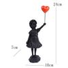 Banksy Girl with Balloon Sculpture - Resin Living Room Ornament