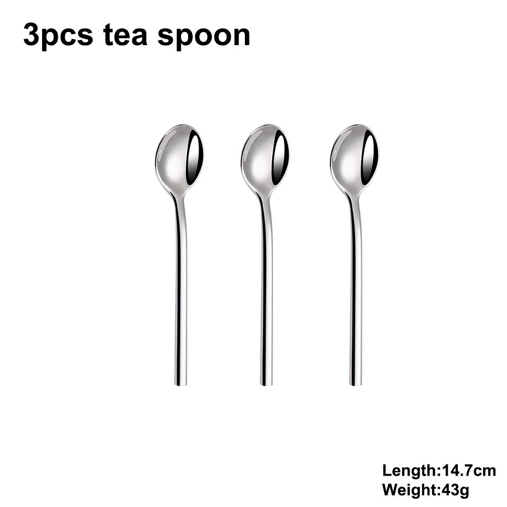 3/4/6/8/12Pcs Sliver Stirring Teaspoon Stainless Steel 304 Coffee Spoon Set Ice Cream Dessert Cake Spoon Afternoon Party Cutler4