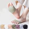 1 пара женских летних хлопковых носков на переднюю часть стопы, дышащие накладки для пальцев ног, многоразовые подушечки для пальцев ног для ходьбы, обувь