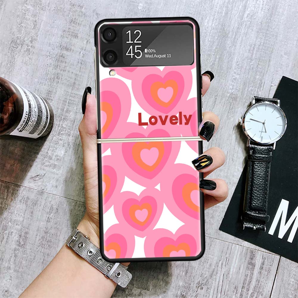 Любовь Хит Чехлы Для Samsung Galaxy Z Flip 4 5 6 7 3 Z Flip7 Flip6 Flip4 Flip5 Flip3 5G Жесткий Ударопрочный Чехол-Фонда Galaxy Z Fl