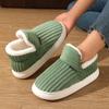 2025 New Men's & Women's Winter Cotton Slippers with Flat Thick Soles, Fur Lining, Versatile for Outdoor Wear