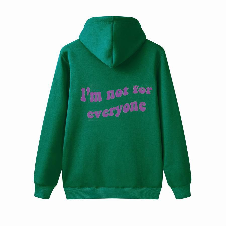 Autumn I'm Not for Everyone Letter Print Oversize Hoodies Women Casual Long Sleeve Hooded Sweatshirt Fashion Streetwear Hip Hop Pullover Tops