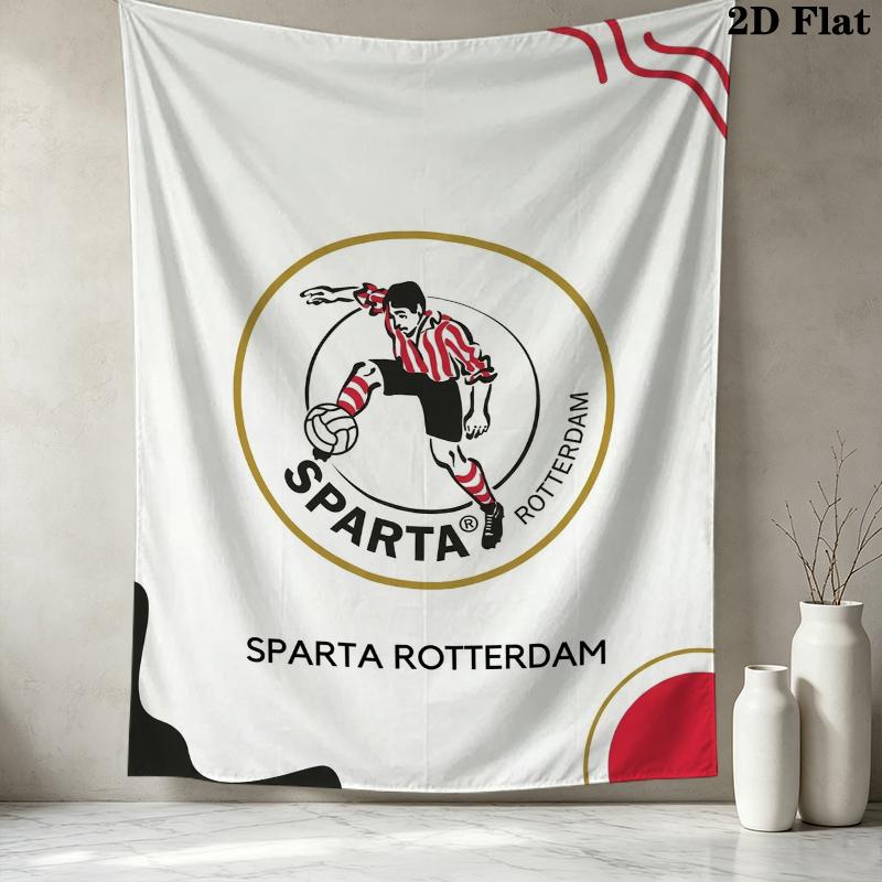 Sparta Rotterdam Wall Tapestry Aesthetic Wall Hanging Printed Fabric Blanket Decorative Tapestries For Bedroom Living Room Home Decor