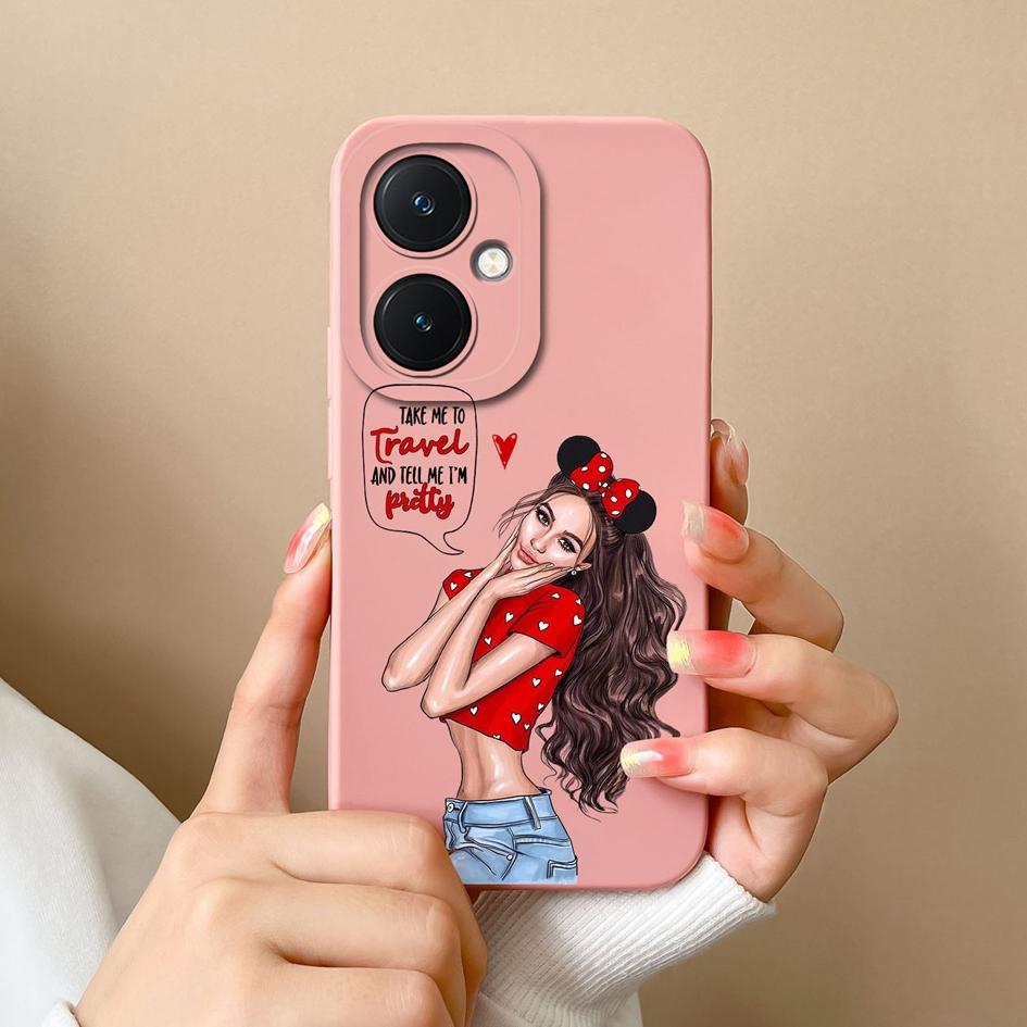 Чехол для телефона для Vivo X90 Pro V29 Lite Y36 Y27 Y17S Y78 + Высококачественная модная крутая защитная пленка для экрана для девочек и мальчиков, бампер, силиконовый мягкий корпус для Vivo Capa