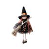 Kid Toy Broom Girl Angel Pendant Bell Foot Witch Figurine Handicraft  Party Supplies