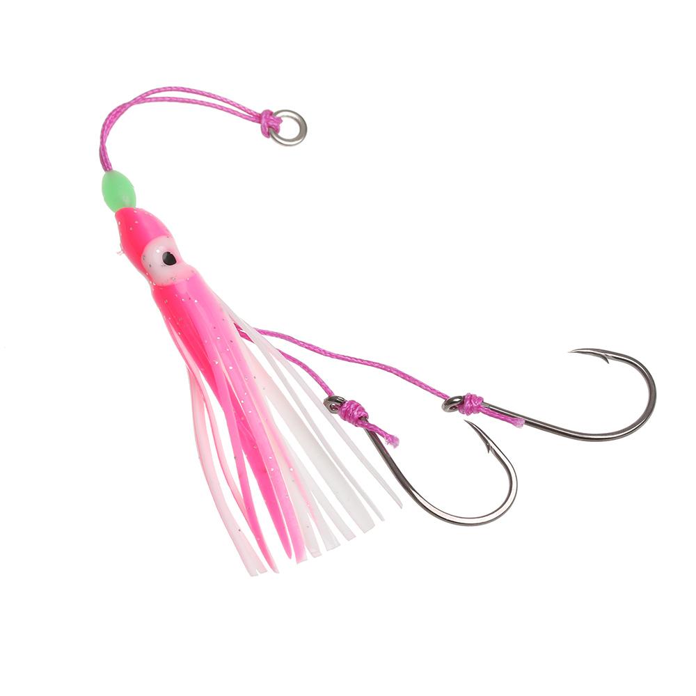 Portable Artificial Soft Silicone Fishing Tackle Saltwater Octopus Bait hook Squid Skirt Lure
