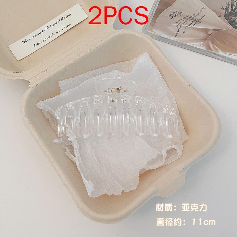 2 шт., комплект головных уборов премиум-класса, новые женские модные зажимы для волос, кофейные, черные, акриловые, большие заколки для волос, зажим для женщин, заколка, аксессуары для волос