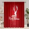 2 шт. - Рождественские шторы с принтом «Лось» - Полиэстер - подходят для спальни, гостиной, кабинета, личного пространства