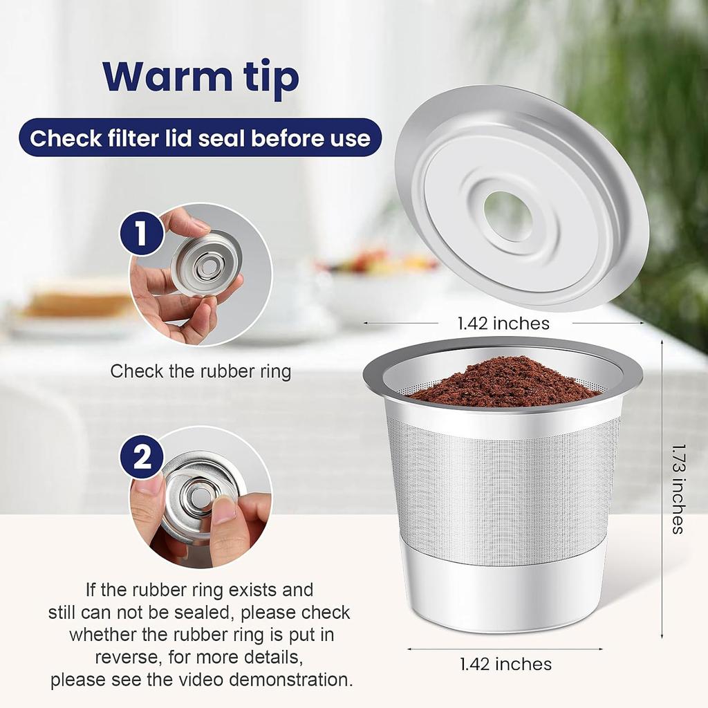 Многоразовая кофейная капсула K-Cup из нержавеющей стали Ninja, совместимая с фильтром для кофеварки Kuerig 1.0