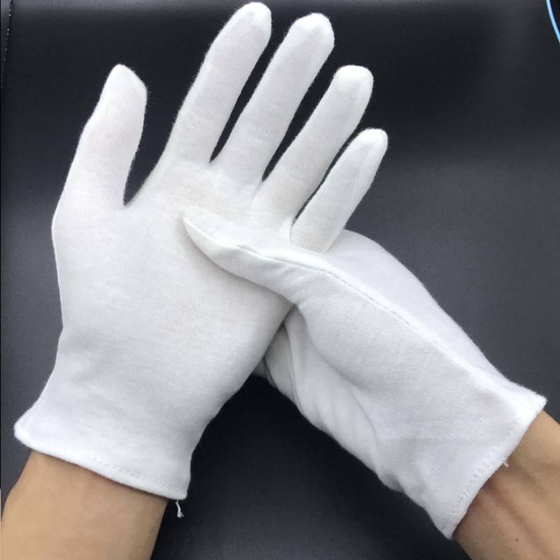 5/9 пар белых хлопковых рабочих перчаток для сухих рук, для работы с пленкой, перчатки для СПА, церемониальные перчатки с высокой эластичностью, бытовые чистящие средства
