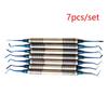 Dental Composite Resin Filling Resin Head Restoration Set Tools Spatula Titanium 7pcs Blue