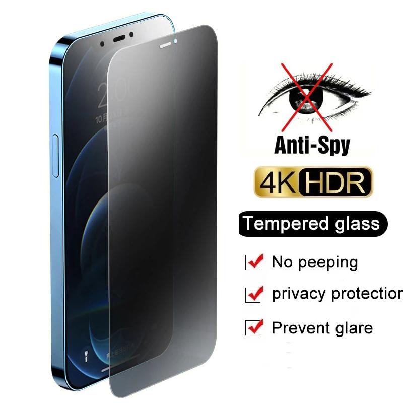 Anti-Spy Screen Protector For iPhone 14 13 12 11 PRO MAX MINI Privacy Glass For iPhone 14 Pro Max 7 8 Plus X XS Max XR Tempered Glass