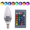 E14 3W RGB LED 15 Colors Changing Candle Light Bulb Lamp w/Remote Control AC85-265V