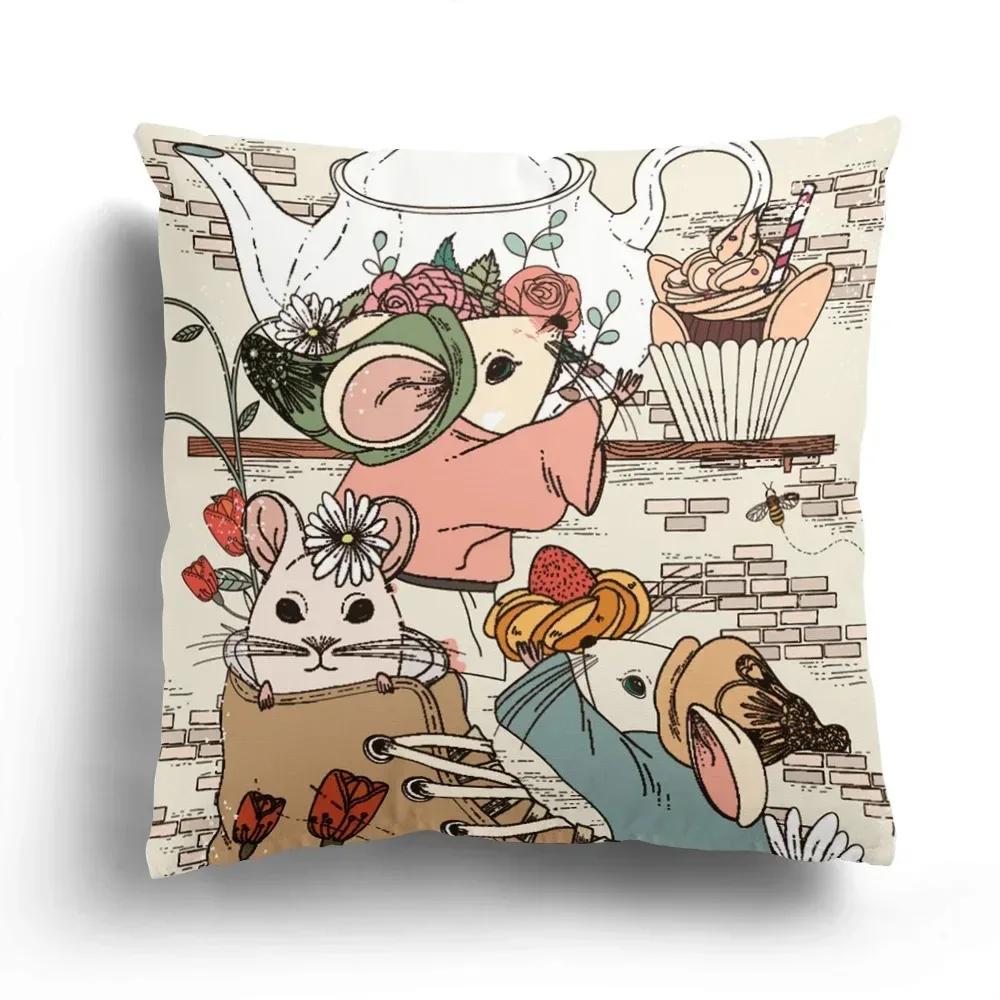 Роскошный Декор для Дома Наволочка для Подушки Гостиная Диван Чехол для Подушки Мультяшное Животное Зебра Медведь Узор Чехол для Подушки