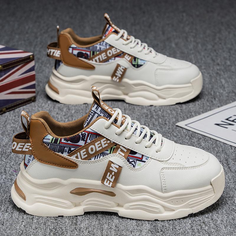 Мужская обувь весна новая дышащая маленькая белая обувь мужская трендовая универсальная платформа спортивная обувь повседневная модная обувь